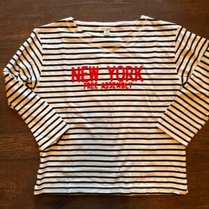 NWOT Free Assembly New York Striped 3/4 Sleeve Top